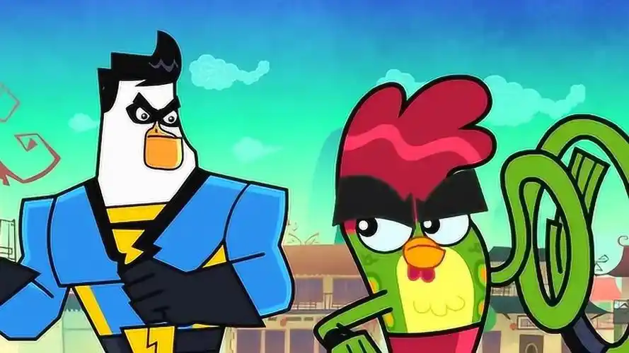 《功夫鸡》漫画里的所有反派出现在城市中,超人跟鸡