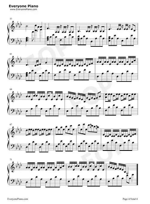 芒种-好听版五线谱预览4