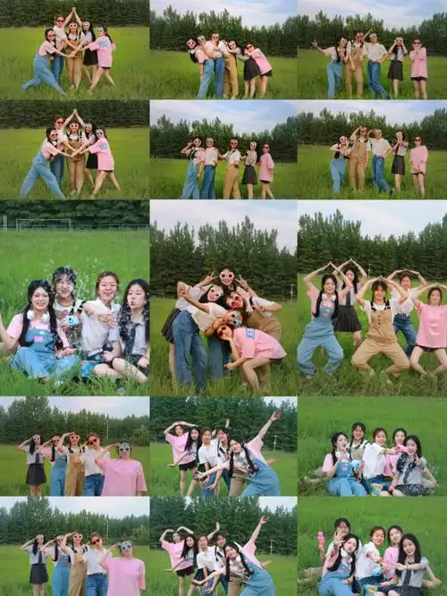 多人姐妹合照这样拍有趣多人合照姿势