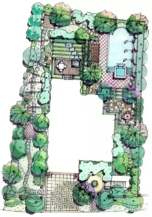 园林庭院手绘彩色平面图正文景观方案设计首页快速登录找回密码注册