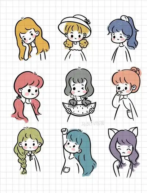 100个简笔画人物简笔画卡通人物可爱