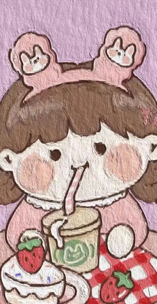 可爱的油画壁纸