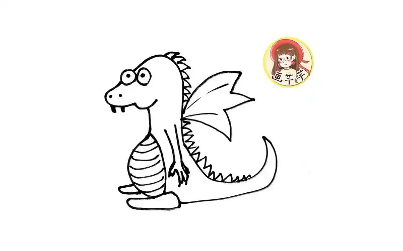 卡通手绘简笔画,小恐龙