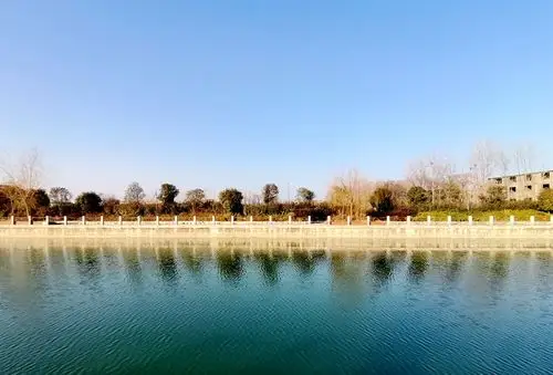 谯城区观堂镇村容整洁绘画卷三条景观河为冬日增彩