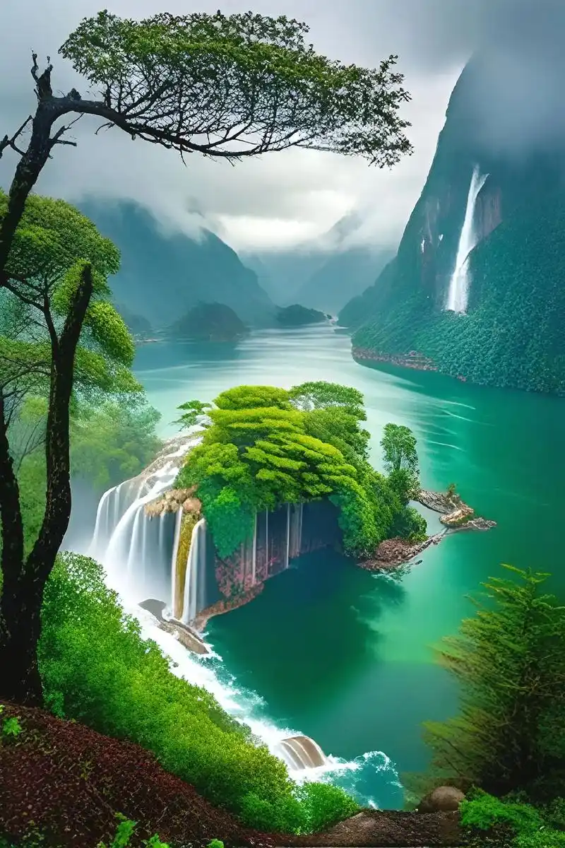 青山绿水美如画是大自然的杰作,也是我们不断保护环境,来自大自 - 抖