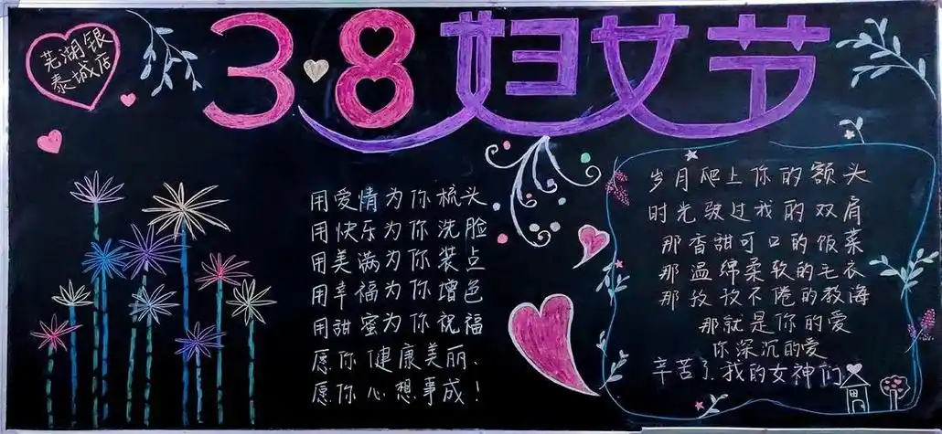 三八妇女节简单的黑板报三八妇女节黑板报图片大全