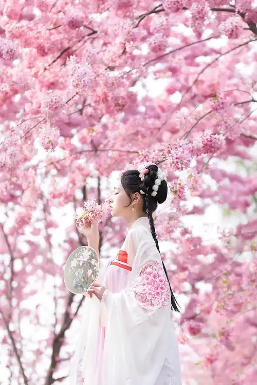 桃花依旧笑春风 古风汉服系列作品