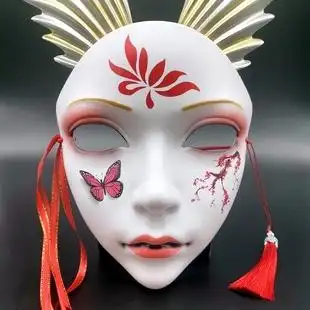饰 万物有灵面具女全脸化妆舞会 抖音网红配饰中国风古风cos汉服装