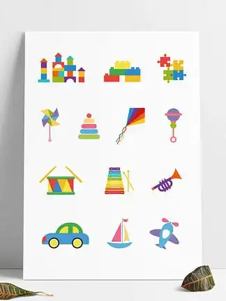 卡通手绘 i> i>宝 /i> /i> i> i>宝 /i> /i>儿童孩子益智玩具矢量元素