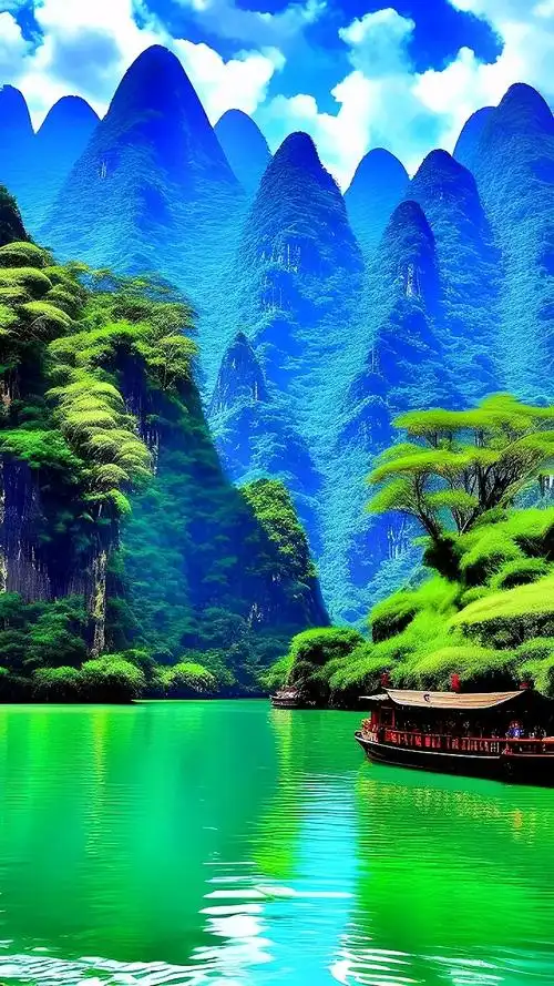 桂林山水甲天下!一程山,一程水,千帆阅尽,愿我们都能与美好的 - 抖音