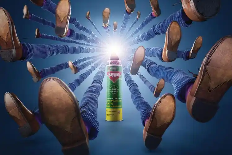baygon杀虫喷雾剂平面广告设计