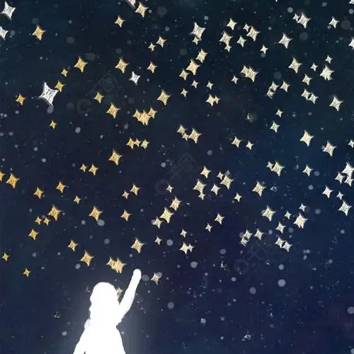 摘星星的女孩手机壁纸