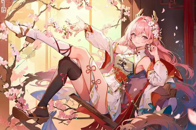 19kb格式:image/jpeg分类:#默认画风#动漫#美少女#樱花#ai生成#横图