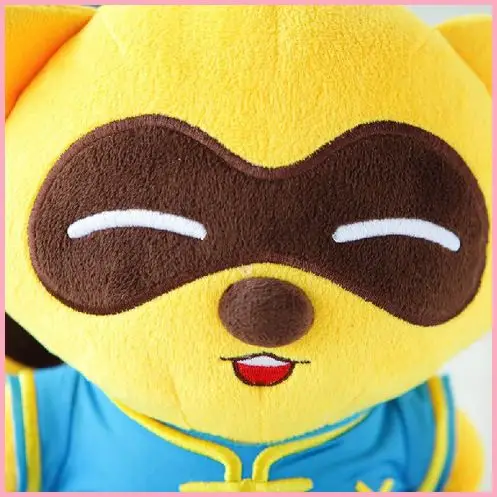 厂家供应~正品yy熊歪歪语音公仔熊小浣熊毛绒玩具抱枕布娃娃玩偶