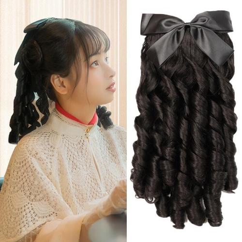 民国假发女卷发罗马卷长发复古旗袍发型金粉世家白秀珠lolita马尾