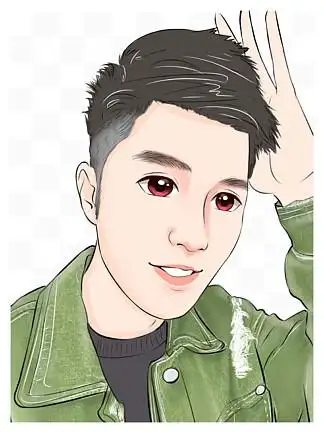 男神帅气撩发油头可爱酷 i> i>拽 /i> /i>男生校园卡通写实