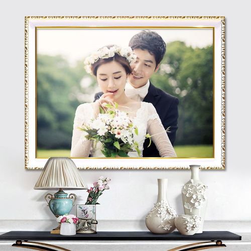 欧式相框挂墙免打孔婚纱照网红创意摆台相片照片画框装裱像匡定制