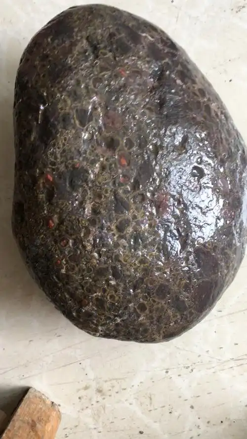 这颗五彩球粒陨石火眼金睛重12.2斤!弱磁-度小视