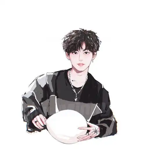 马嘉祺//锡纸烫 唇钉 纹身