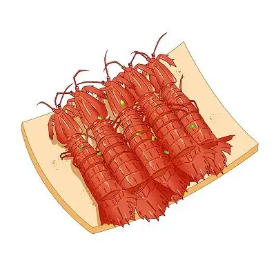 卡通海鲜做成的菜套图海鲜插画