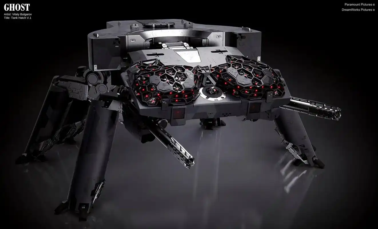 建模欣赏:建模师vitaly·bulgarov为攻壳机动队设计的蜘蛛战车.