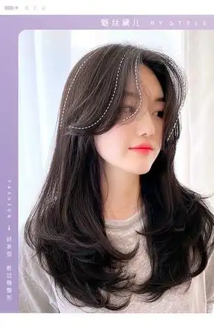 发型图片女中长发八字刘海 好看的女生刘海发型图片中长发-万年历网