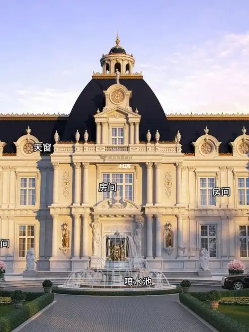 法式风格别墅具有高级感,适合高净值人群.