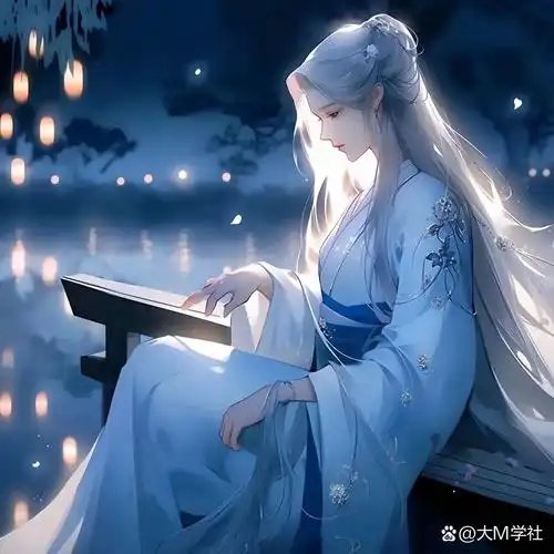 蓝色系女生动漫头像