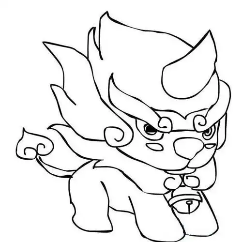 年兽图片的简笔画