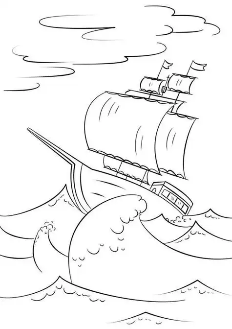 长风破浪简笔画