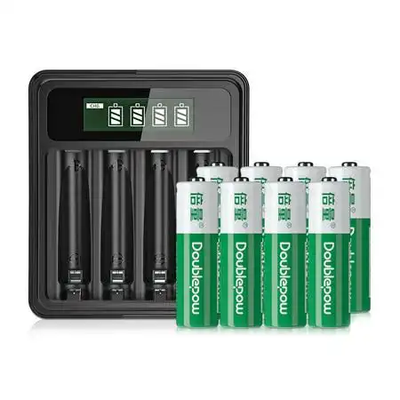 倍量8节5号充电电池7号充电器智能套装遥控器玩具五七号可12v镍氢