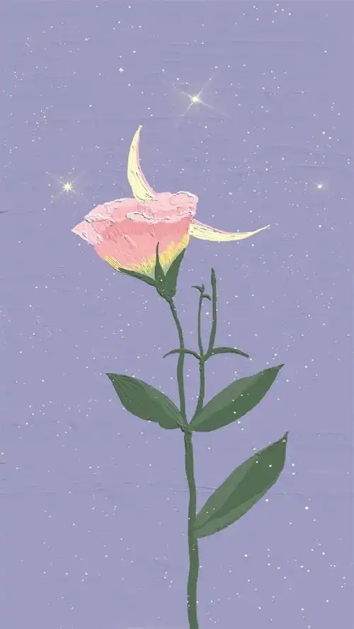 小清新简约手绘图片手机壁纸插画