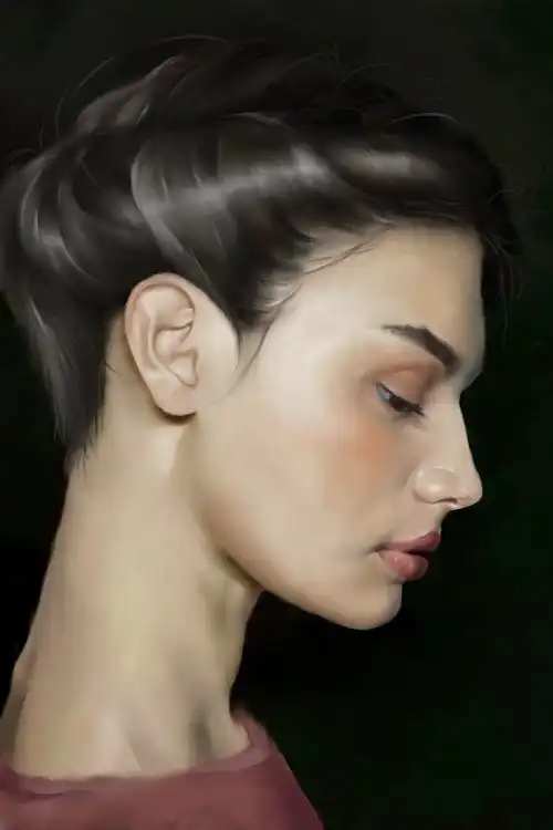 侧面头像|插画|创作习作|amtfblessu - 原创作品 - 站酷 (zcool)