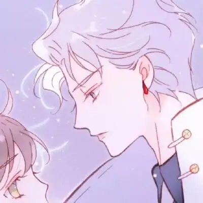 情侣头像卡通侧脸头像