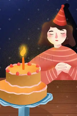 生日吃蛋糕个人vip和企业vip免费下载插画生日快乐情侣过生日庆祝生日