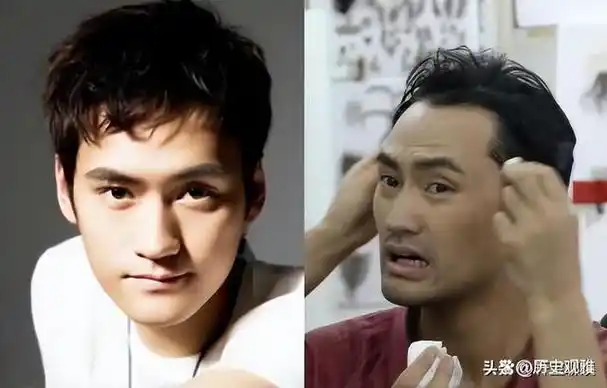 45岁邓超和李乃文上海拍戏,风吹现秃顶,明星也逃不开秃顶烦恼啊