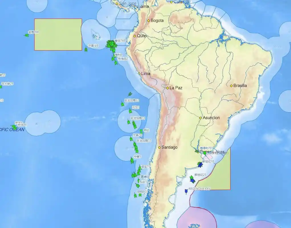 此次公海休渔范围示意图. 图片来源:舟山市远洋渔业协会
