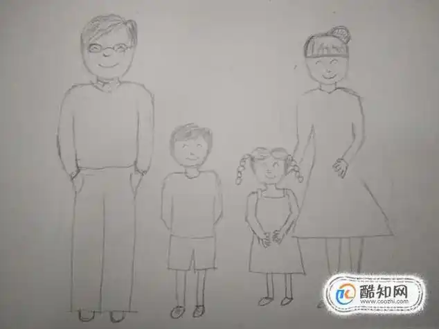 抄报 英语英语手抄报画全家福简笔画怎么画图5人跑步四人全家福简笔画