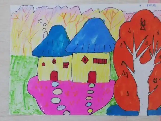 亲子绘画"美丽的秋天"优秀作品展————二实小教育集团钢山校区幼儿