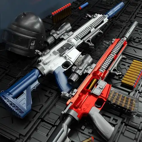 m416电动连发抛壳软弹枪机机关突击冲锋吃鸡电动玩具枪