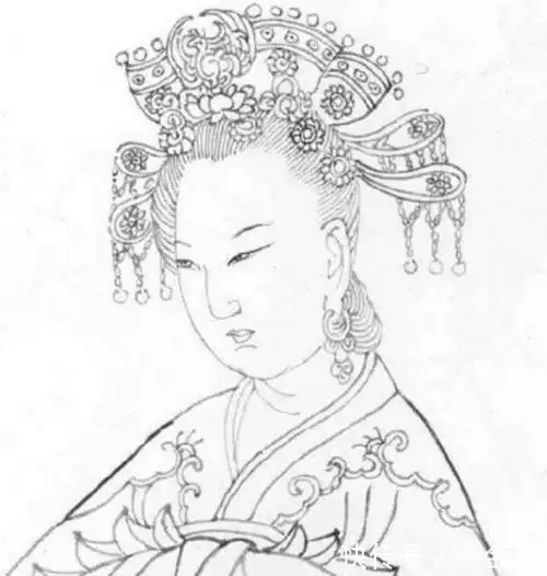 简笔画太后老佛爷清朝皇后正装简笔画《甜心格格》系列之皇太后简笔画