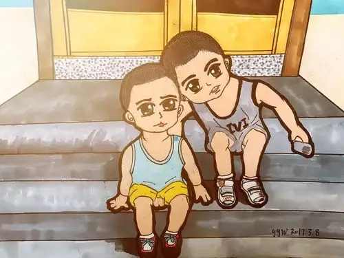 马克笔之两个小男孩