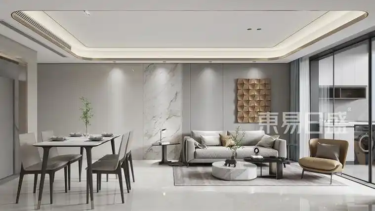 恒裕上麟府86平现代轻奢风格装修效果图