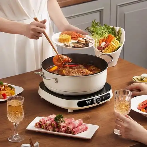 苏泊尔电锅家用多功能电火锅煎炸蒸煮炒一体电热锅分体式电磁煮锅