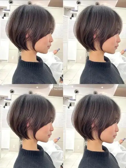 发型~韩式挂耳短发#another子豪  #another臻选店82修饰方脸~圆脸