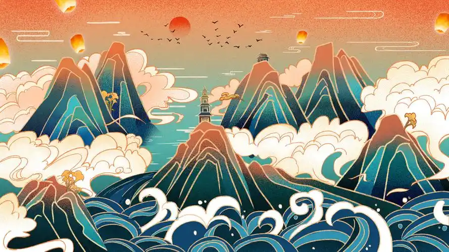 国潮风汉服插画