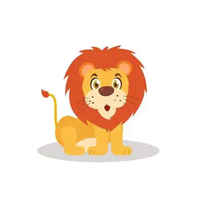 卡通狮子 png素材 ai素材小狮子元素
