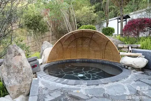 酒店有43个室外矿物质温泉汤池