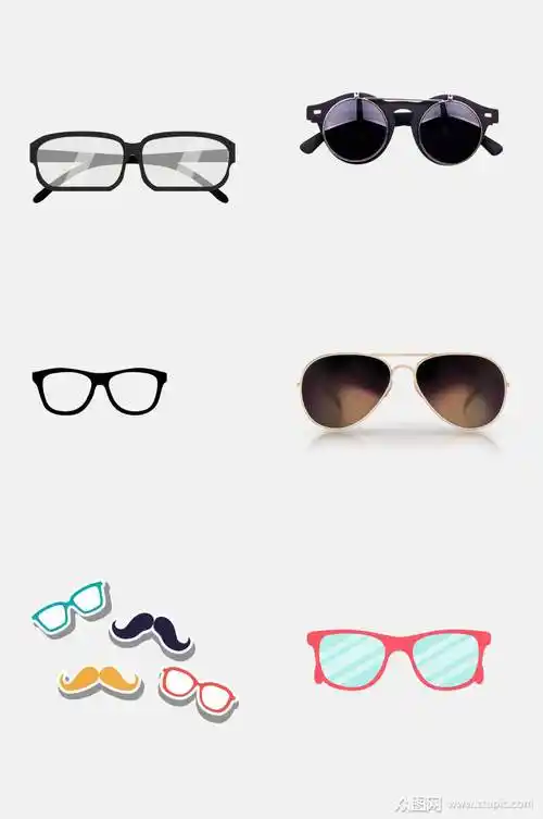 墨镜免抠元素卡通眼镜太阳眼镜模板下载-编号1989181-众图网