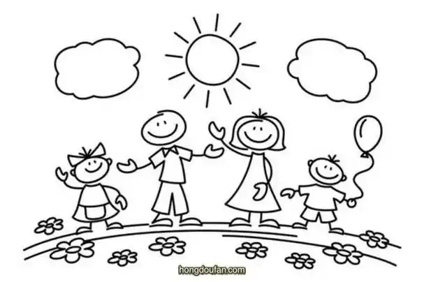 简笔画一家三口,一家三口简笔画怎么画(13张爸爸妈妈爷爷奶奶弟弟妹妹